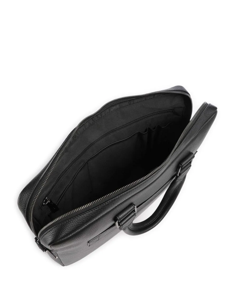 Côme Briefcase 14″ grained cow leather black