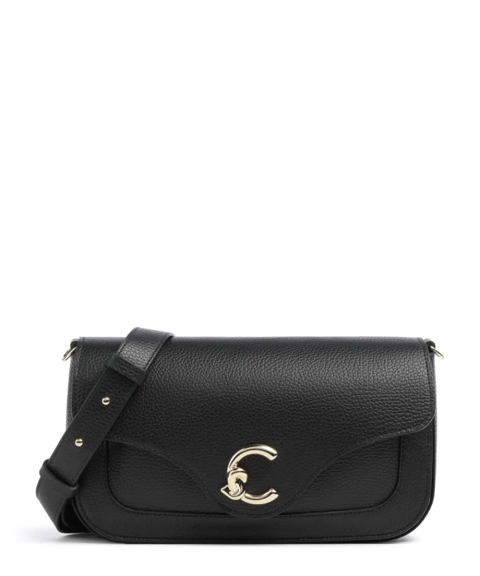C-Me Crossbody bag grained cow leather black