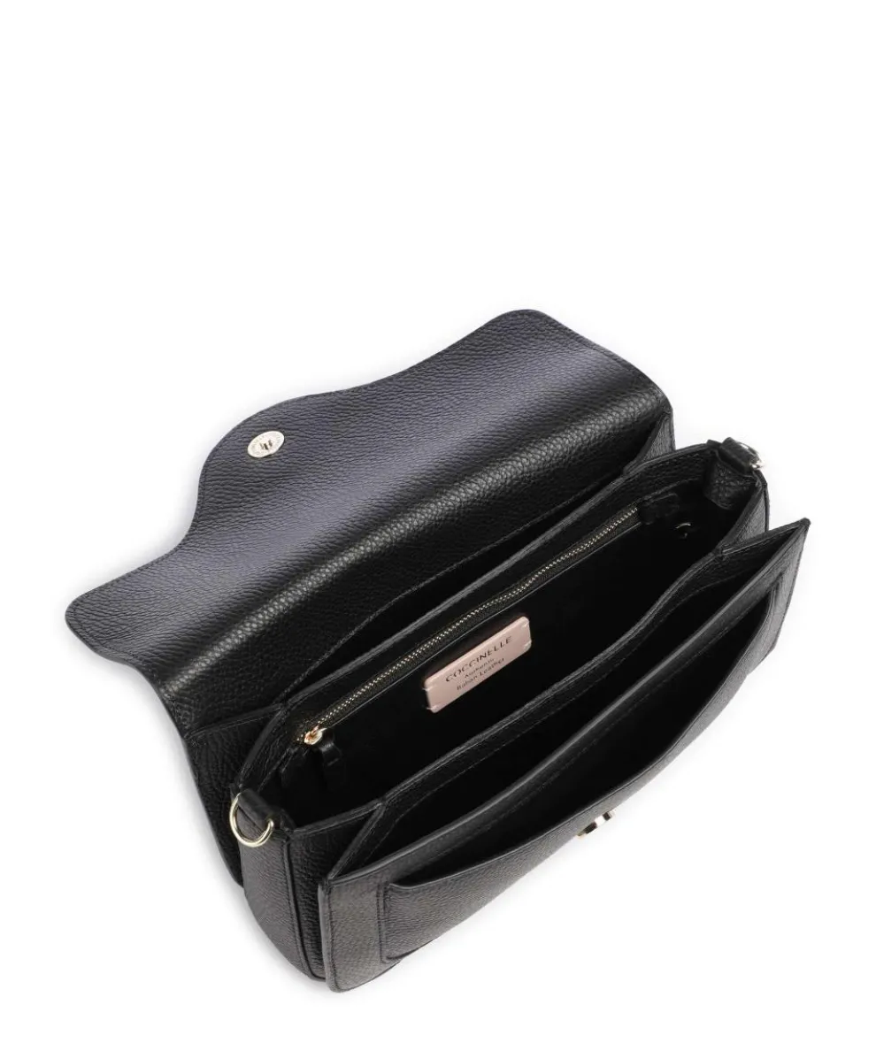 C-Me Crossbody bag grained cow leather black