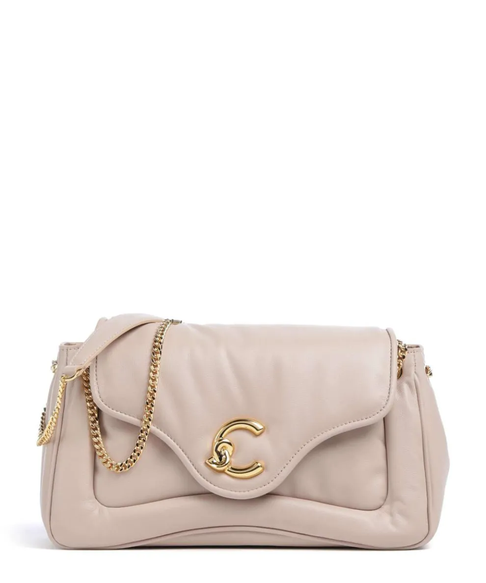 C-Me Fluffy Shoulder bag fine grain cow leather beige