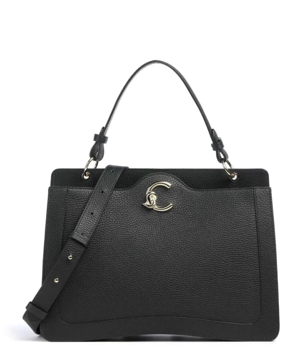 C-Me Handbag grained cow leather black