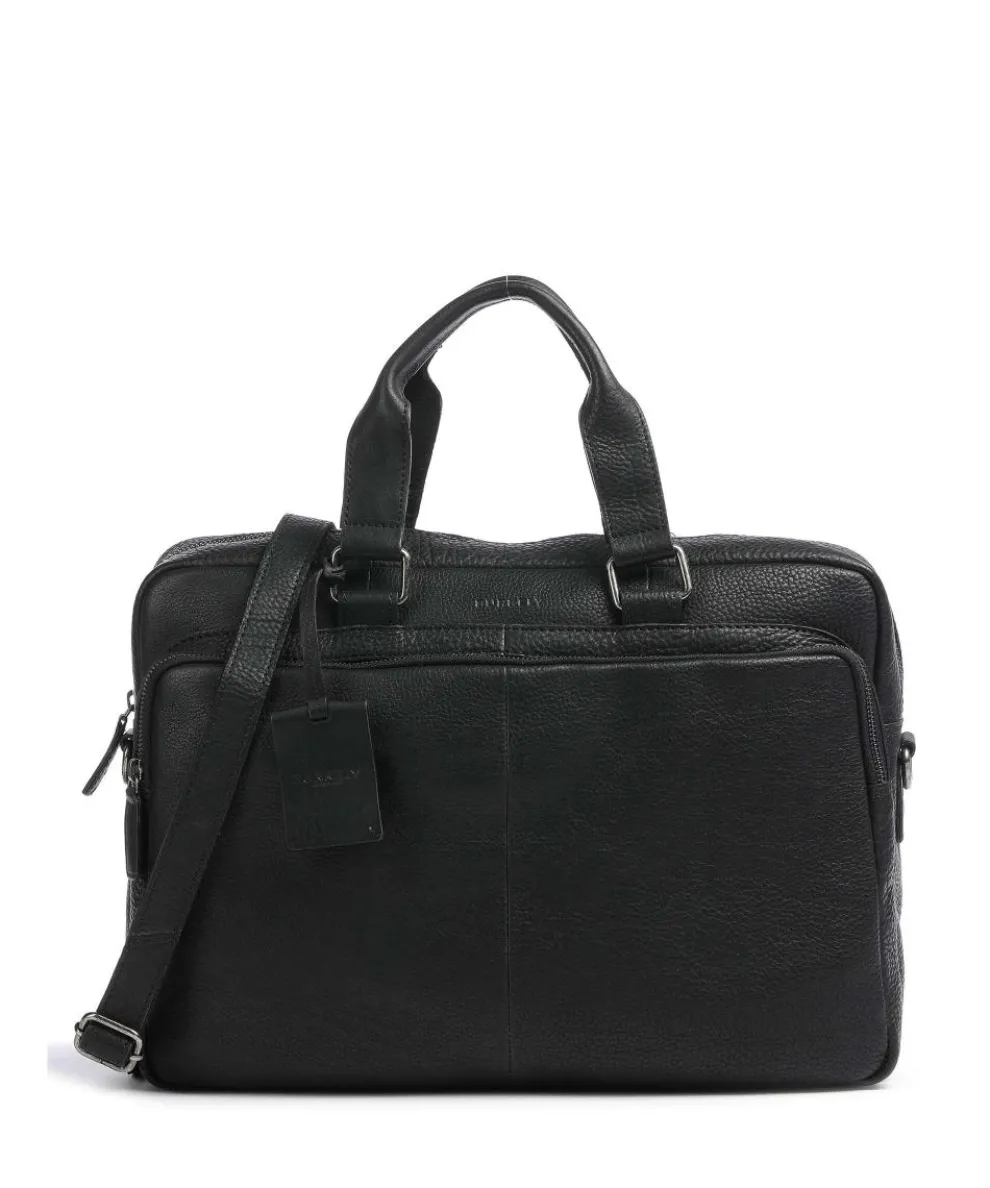Antique Avery Briefcase 15″ grained leather black