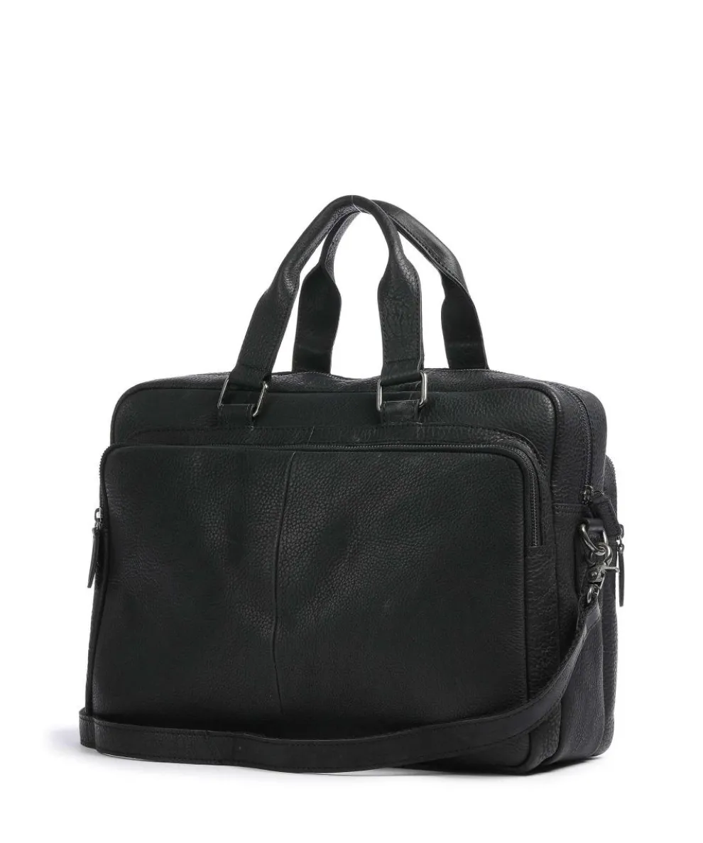 Antique Avery Briefcase 15″ grained leather black