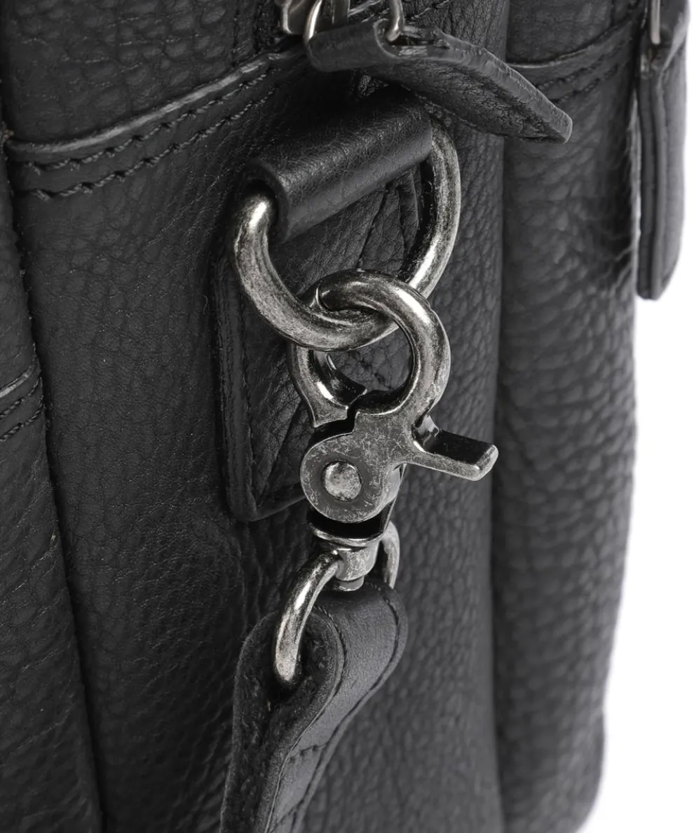 Antique Avery Briefcase 15″ grained leather black