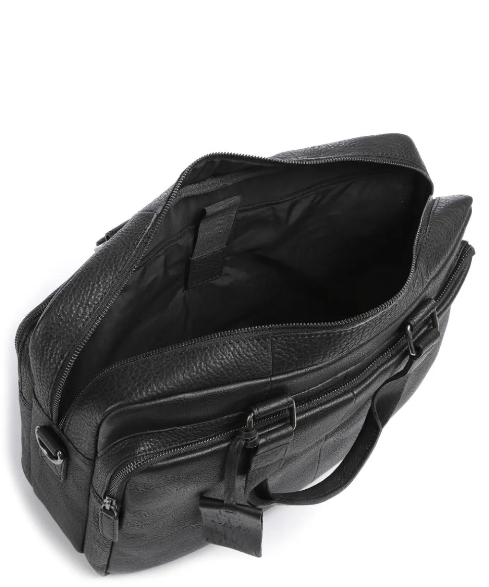Antique Avery Briefcase 15″ grained leather black