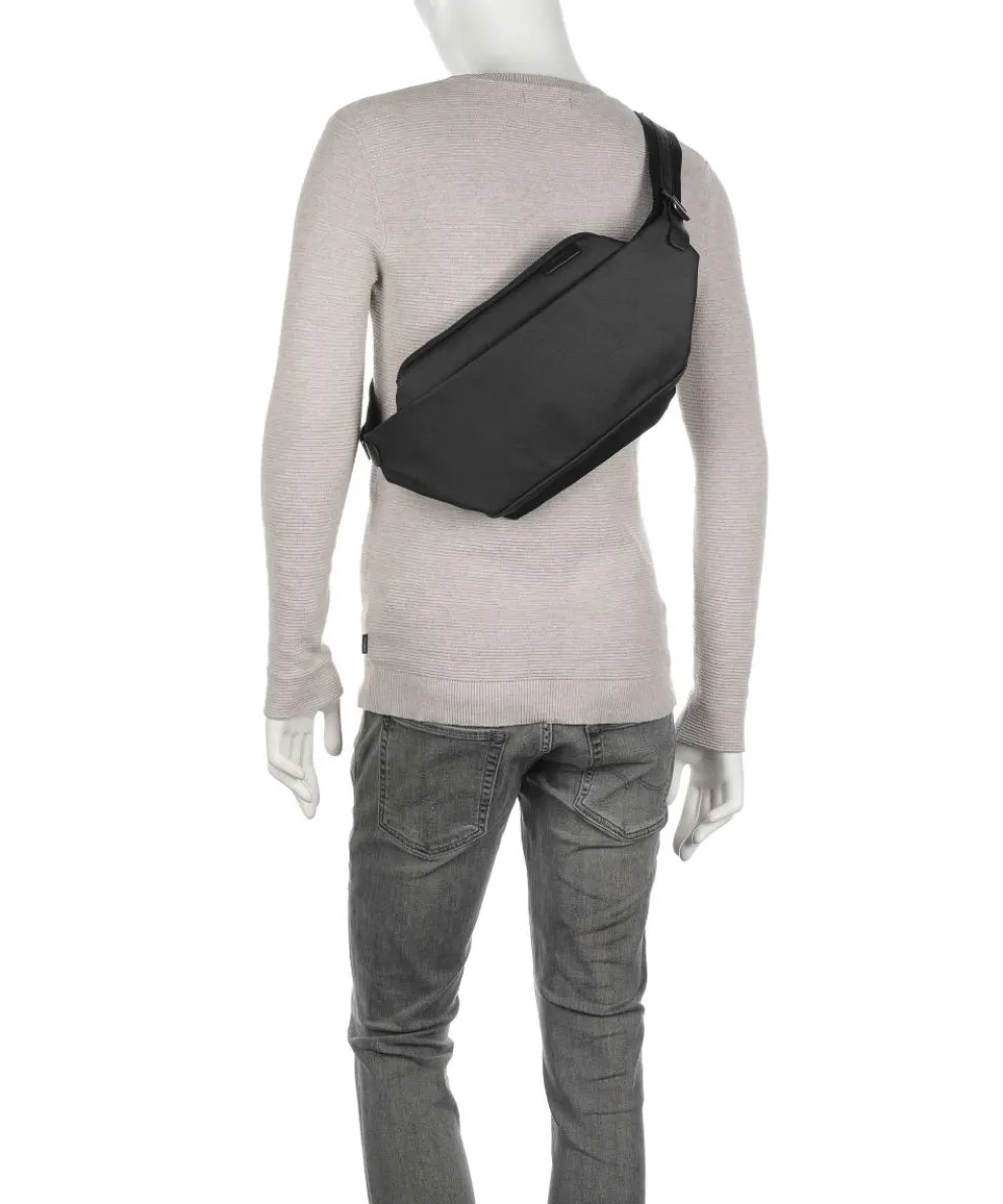 Coated Canvas Isarau Fanny pack cotton black