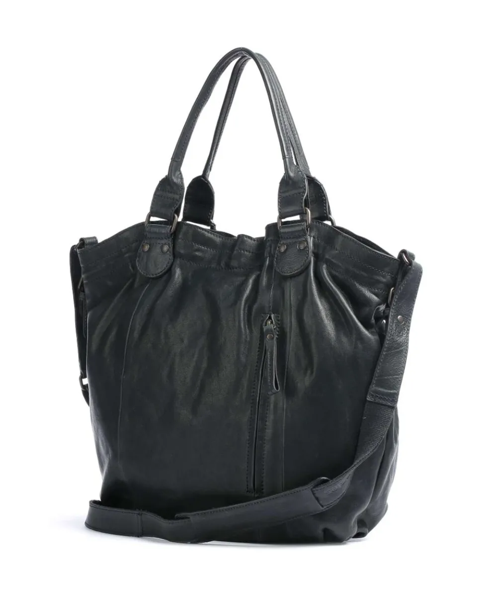 Coffee Klatsch Susan Tote bag grained leather dark green