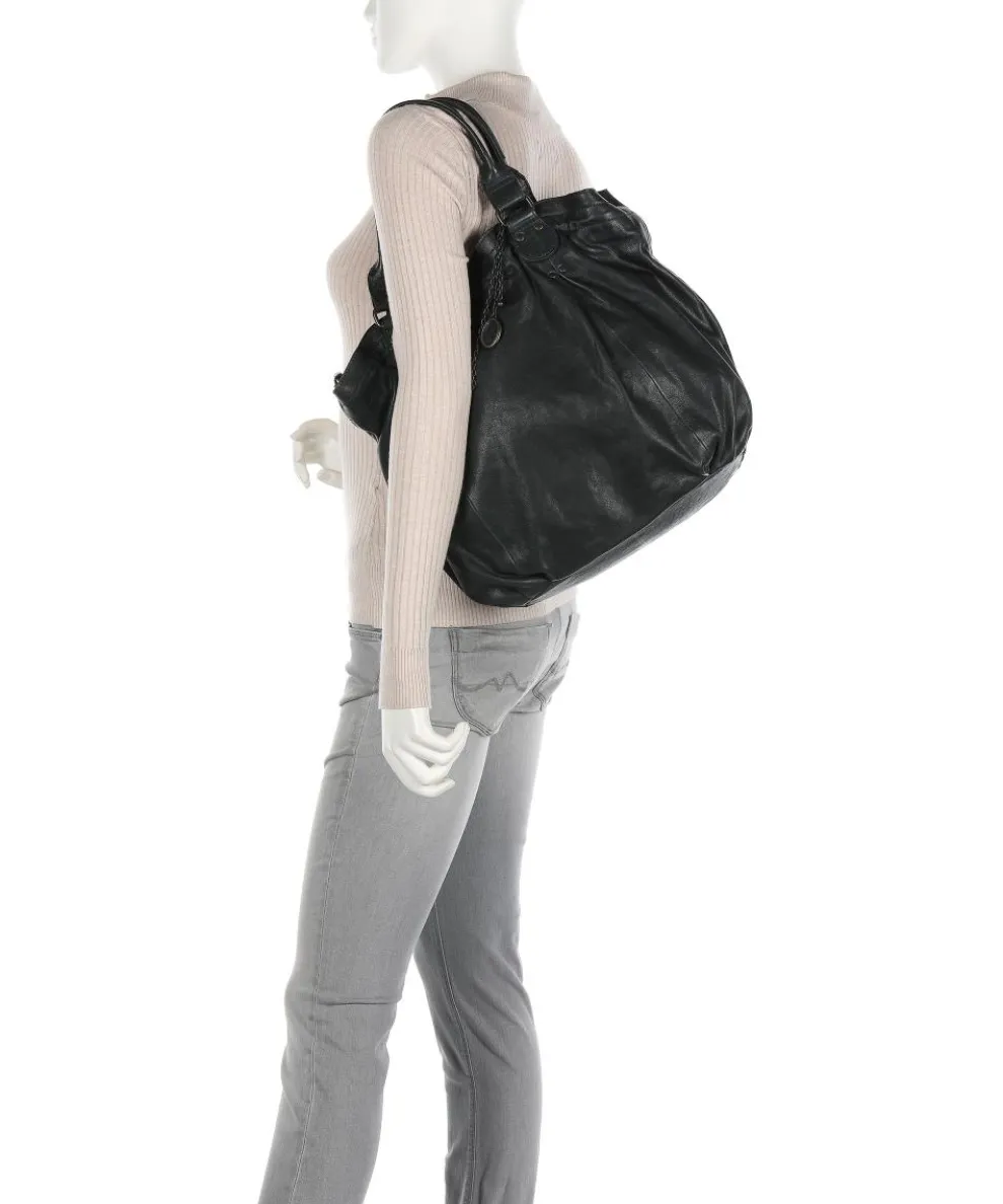 Coffee Klatsch Susan Tote bag grained leather dark green