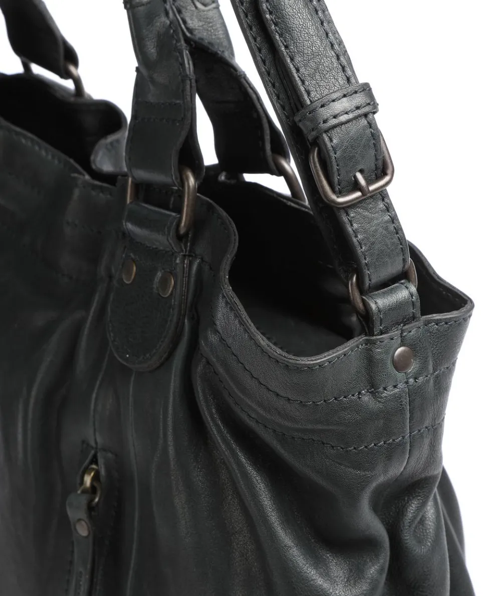 Coffee Klatsch Susan Tote bag grained leather dark green