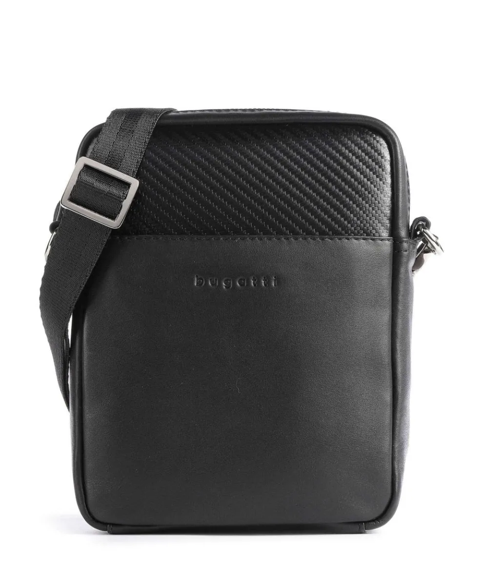 Comet Crossbody bag fine grain cow leather black