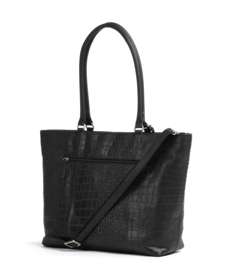 Cool Colbie Tote bag 15″ embossed leather black