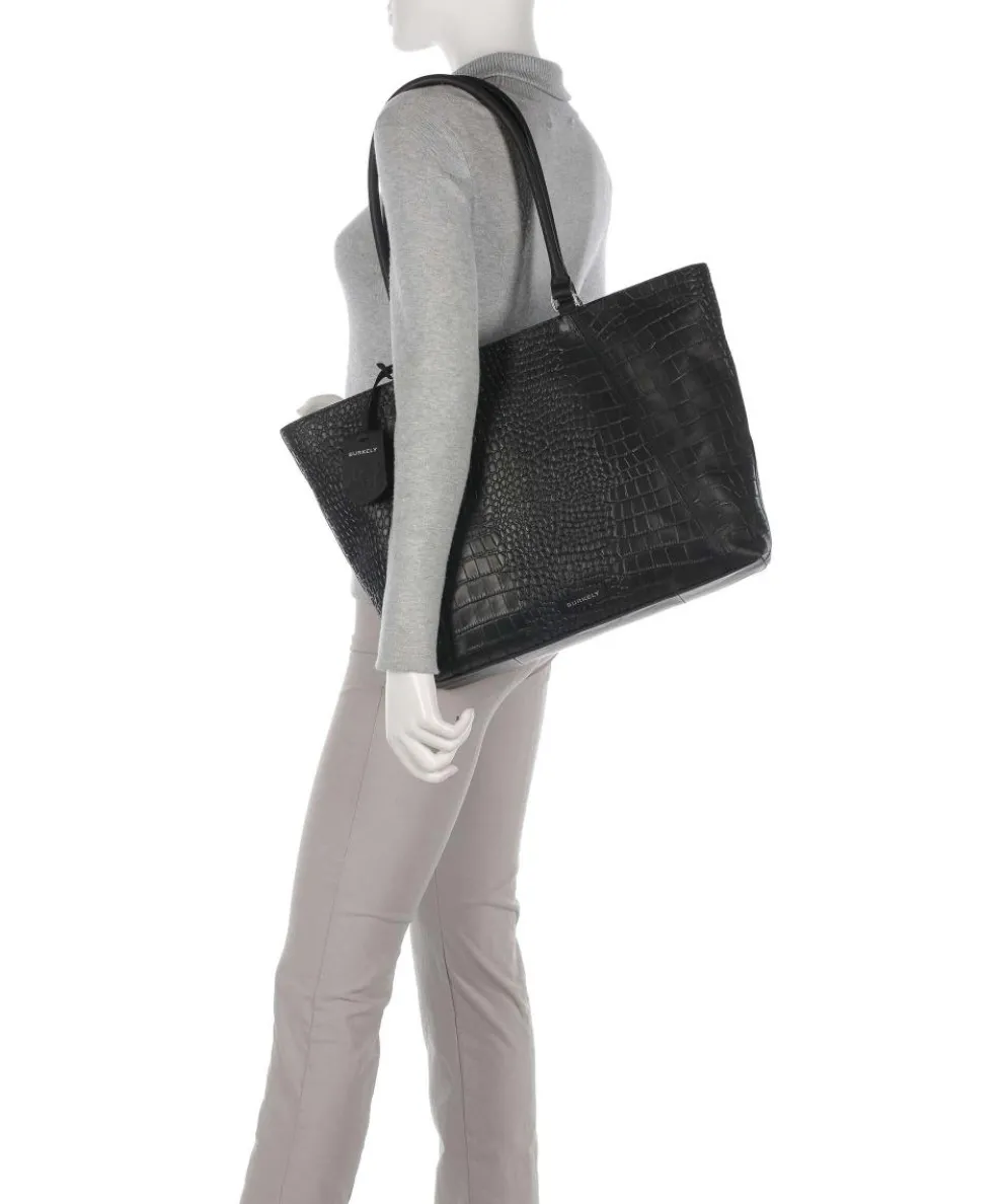 Cool Colbie Tote bag 15″ embossed leather black