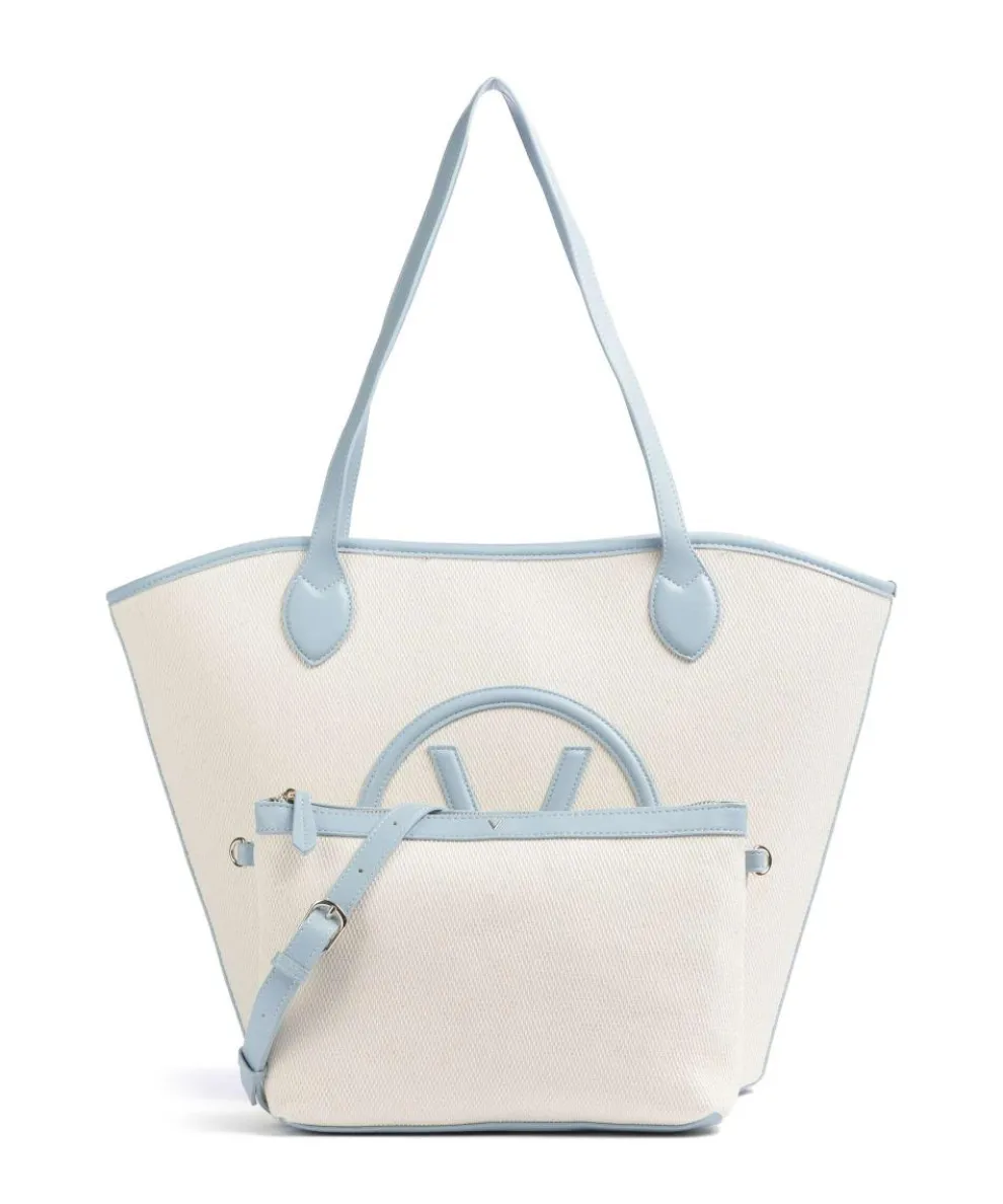 Covent Tote bag canvas beige/blue