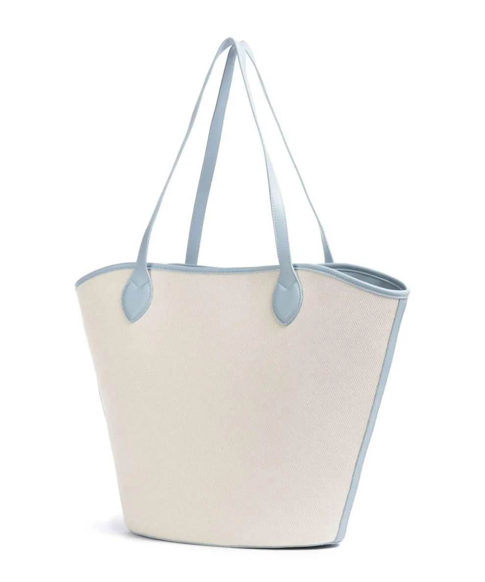 Covent Tote bag canvas beige/blue