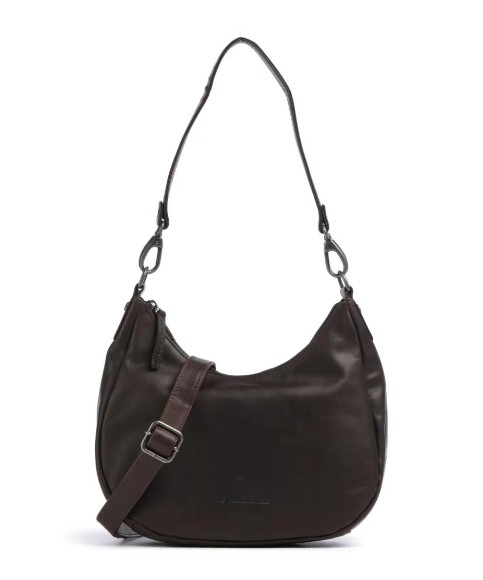 Cow Wax Pull Up Alexandria Shoulder bag pull-up cow leather dark brown