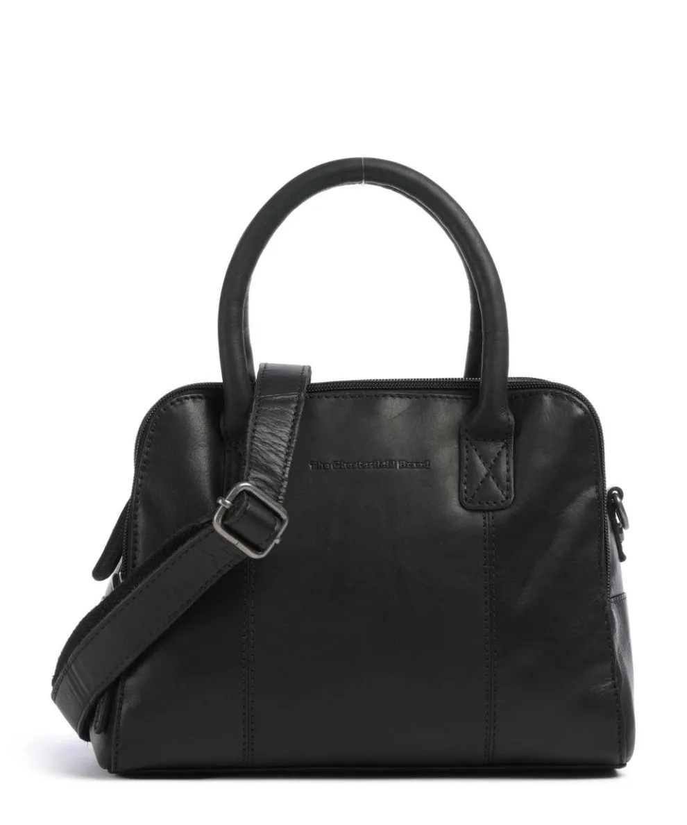Cow Wax Pull Up Ezra Handbag cow leather black