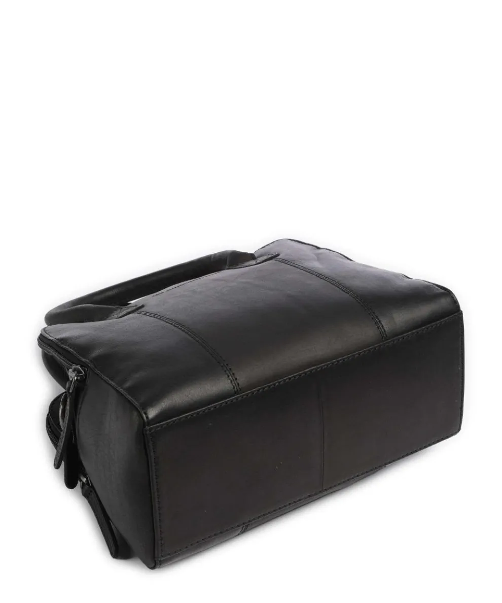 Cow Wax Pull Up Ezra Handbag cow leather black