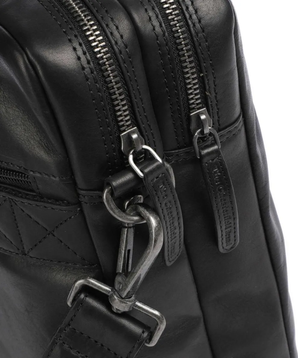 Cow Wax Pull Up Fabian Briefcase 15″ cow leather black