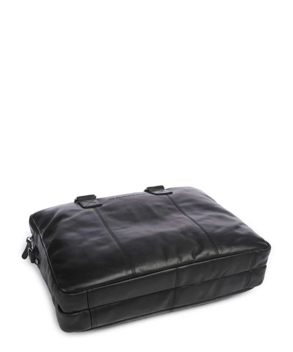Cow Wax Pull Up Fabian Briefcase 15″ cow leather black