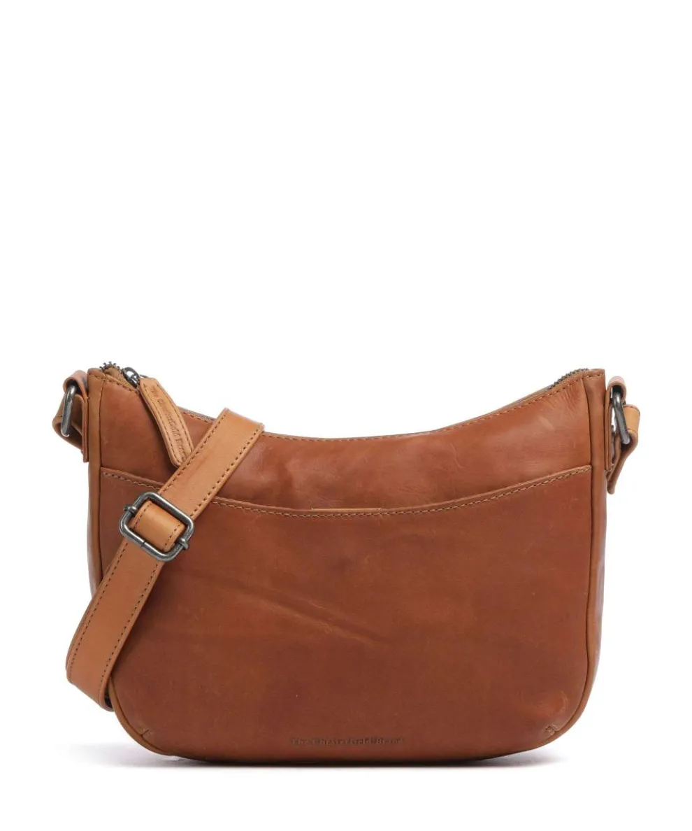 Cow Wax Pull Up Henderson Crossbody bag fine grain leather cognac