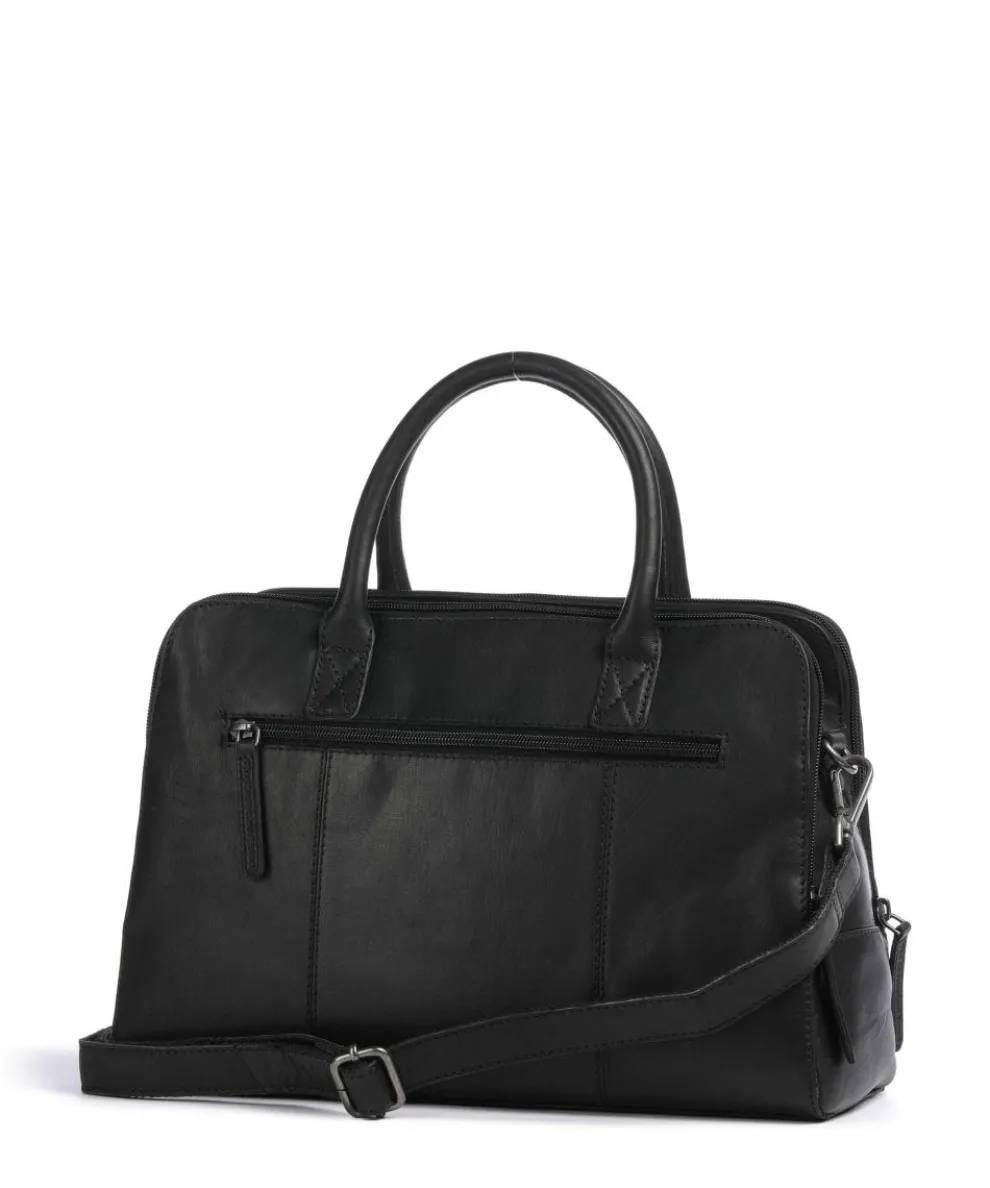 Cow Wax Pull Up Layton Handbag cow leather black
