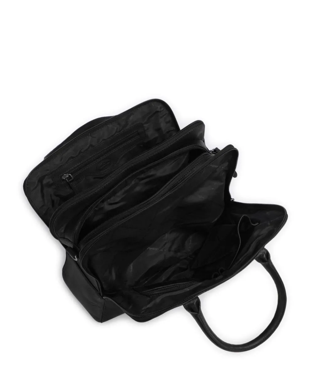 Cow Wax Pull Up Layton Handbag cow leather black