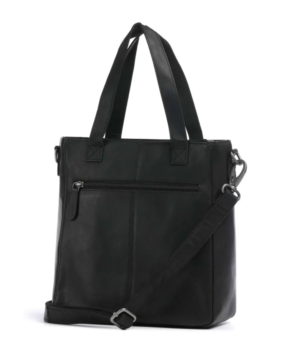 Cow Wax Pull Up Lingfield Handbag pull-up cow leather black