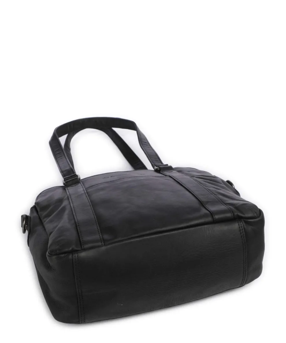 Cow Wax Pull Up Porlezza Shoulder bag 10″ pull-up cow leather black