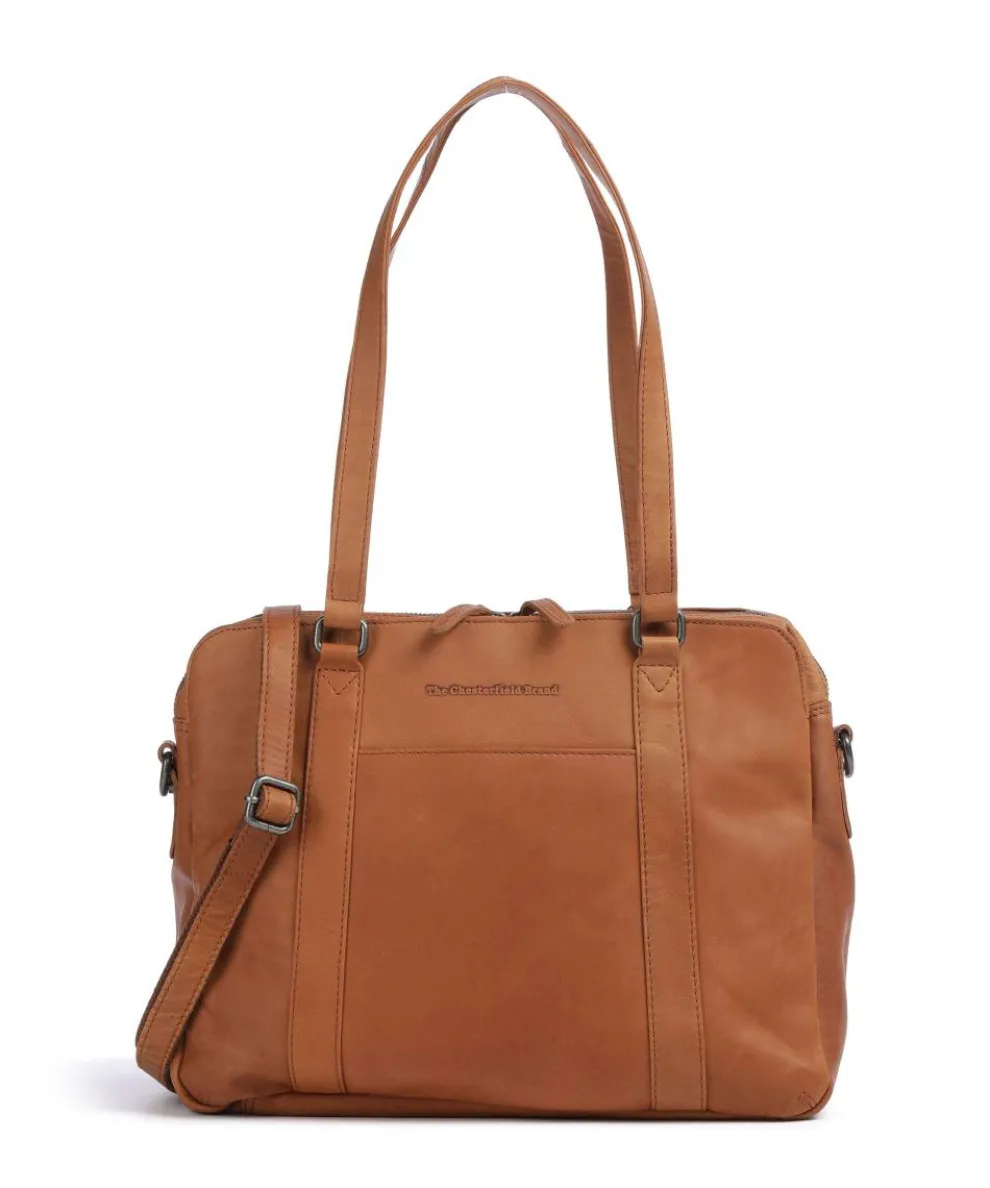 Cow Wax Pull Up Pretoria Shoulder bag 13″ cow leather cognac