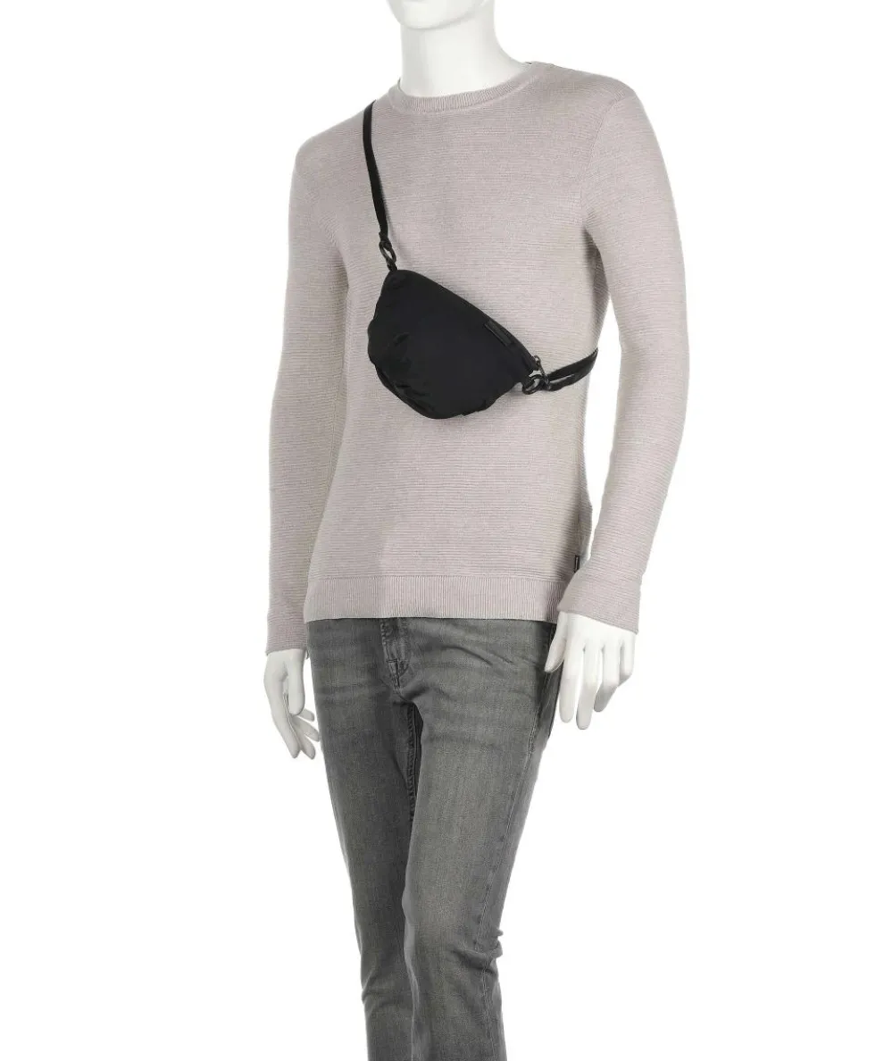 Creased Stone Orba Crossbody bag polyester, nylon black