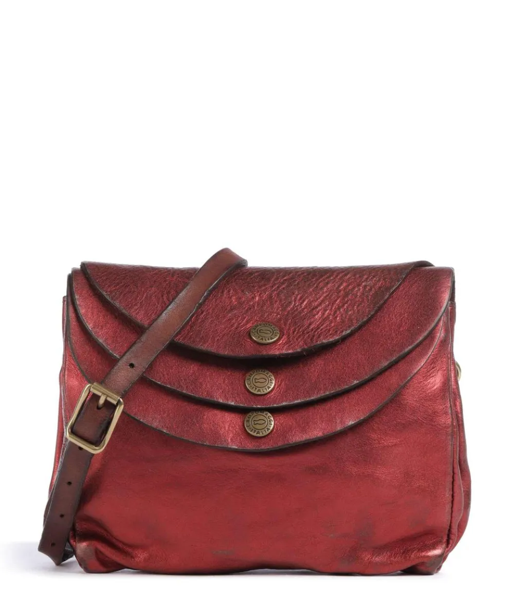 Crossbody bag cow leather red