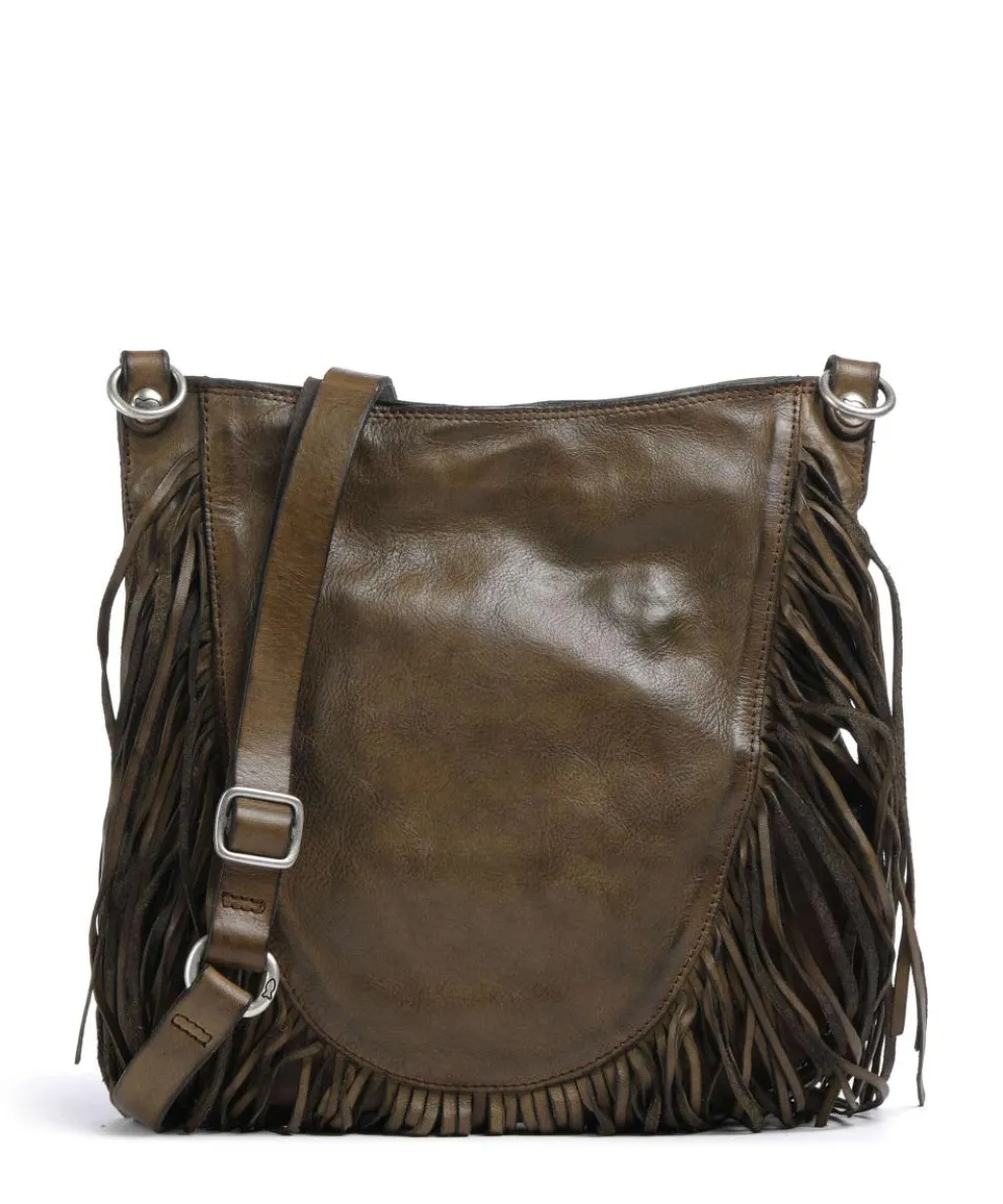 Crossbody bag cow leather khaki