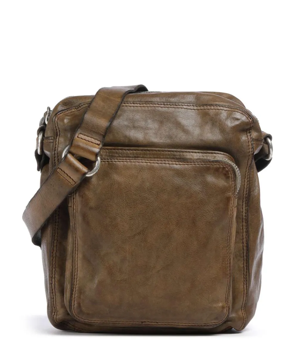 Crossbody bag cow leather taupe