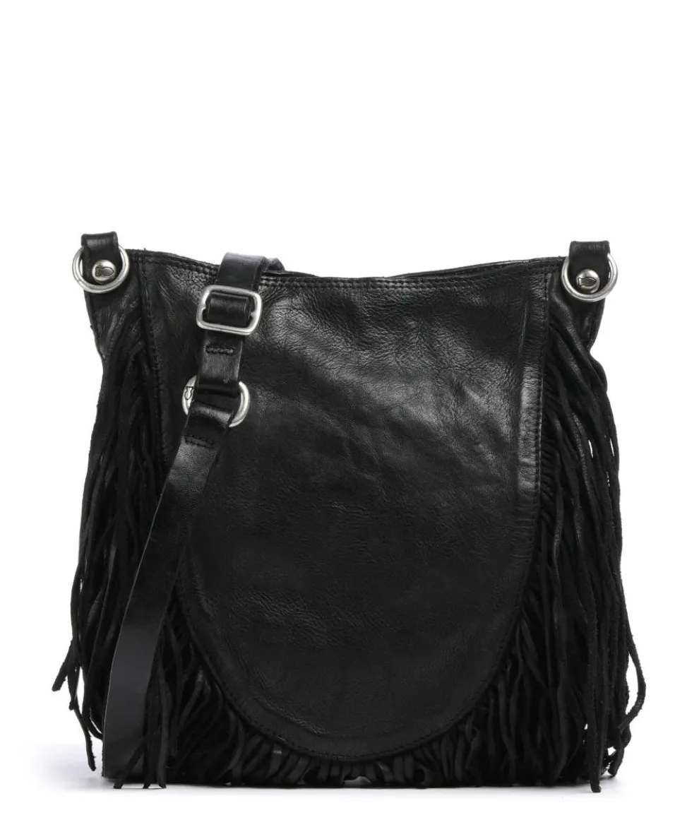 Crossbody bag cow leather black