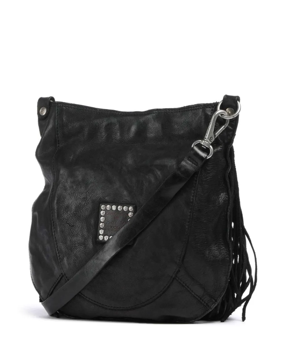 Crossbody bag cow leather black