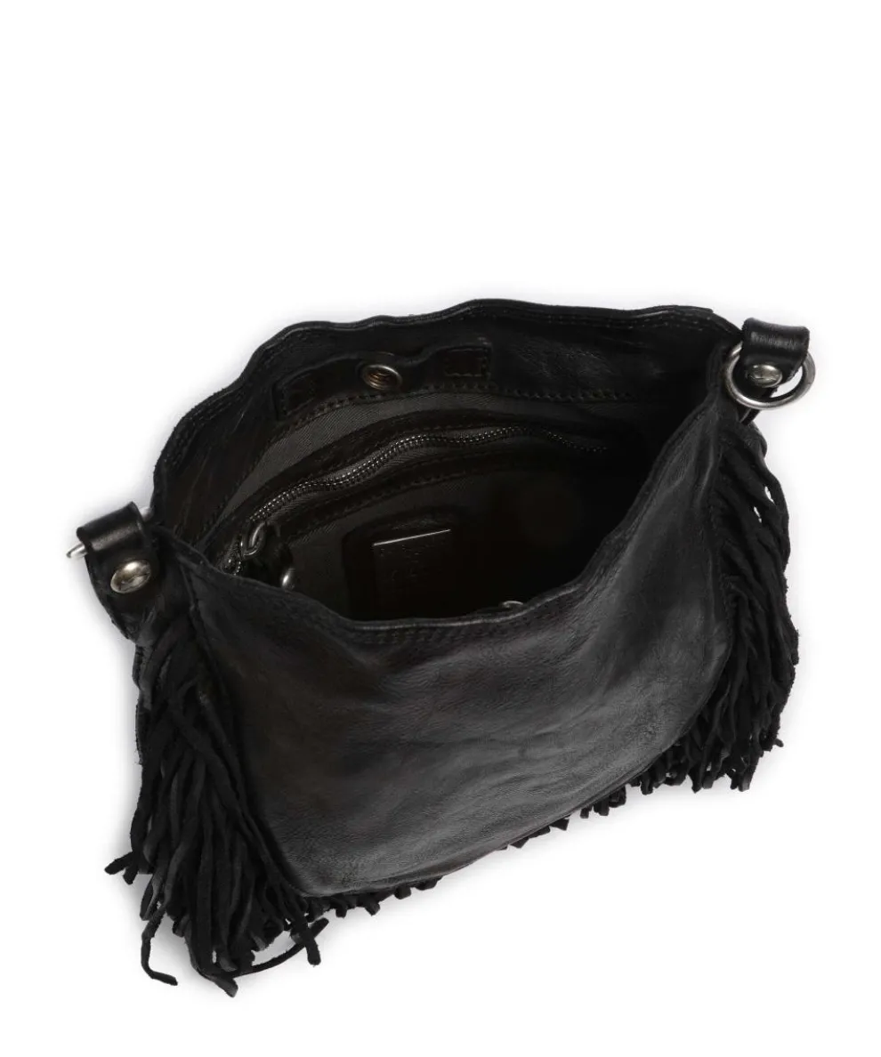 Crossbody bag cow leather black