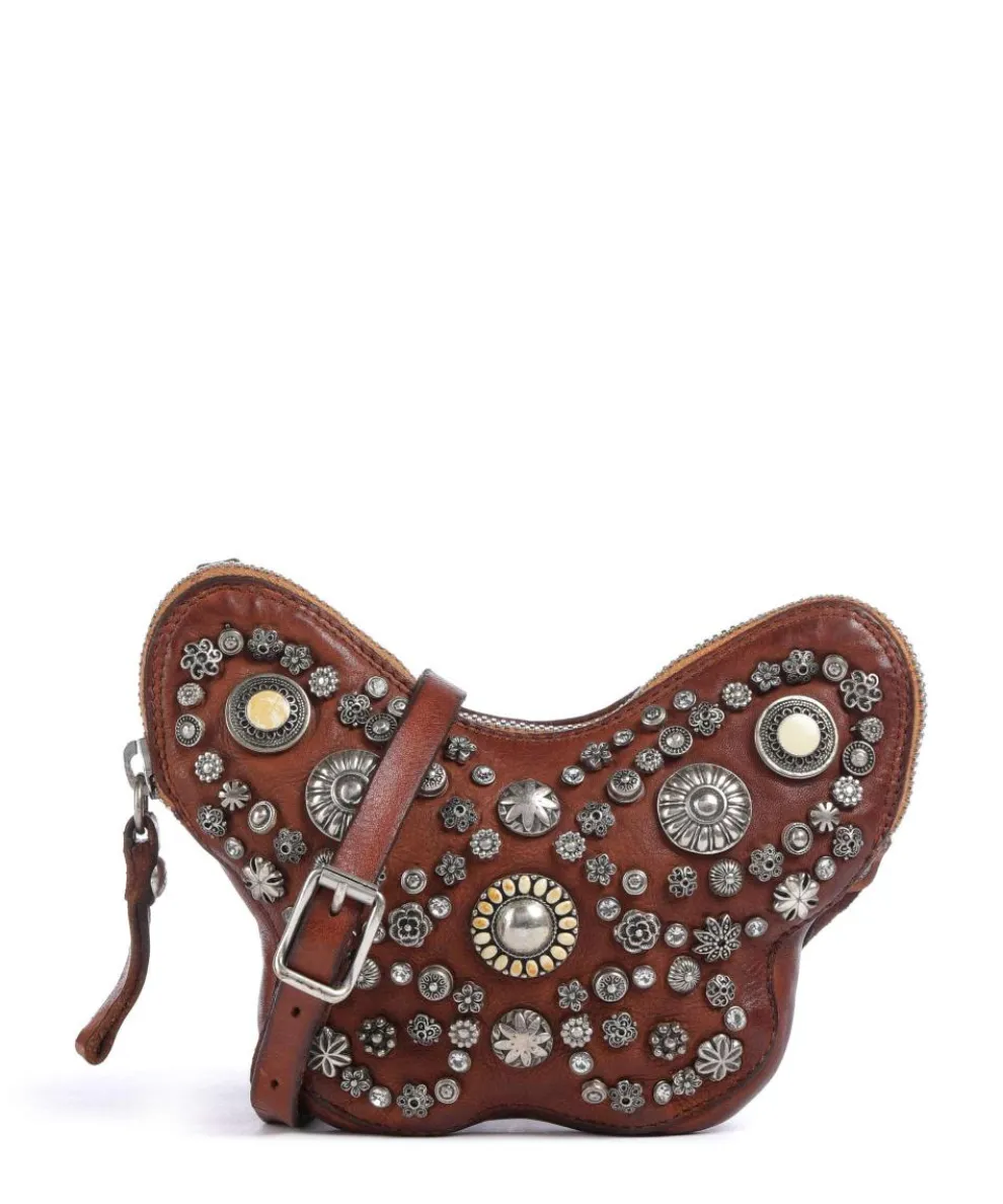 Crossbody bag cow leather cognac