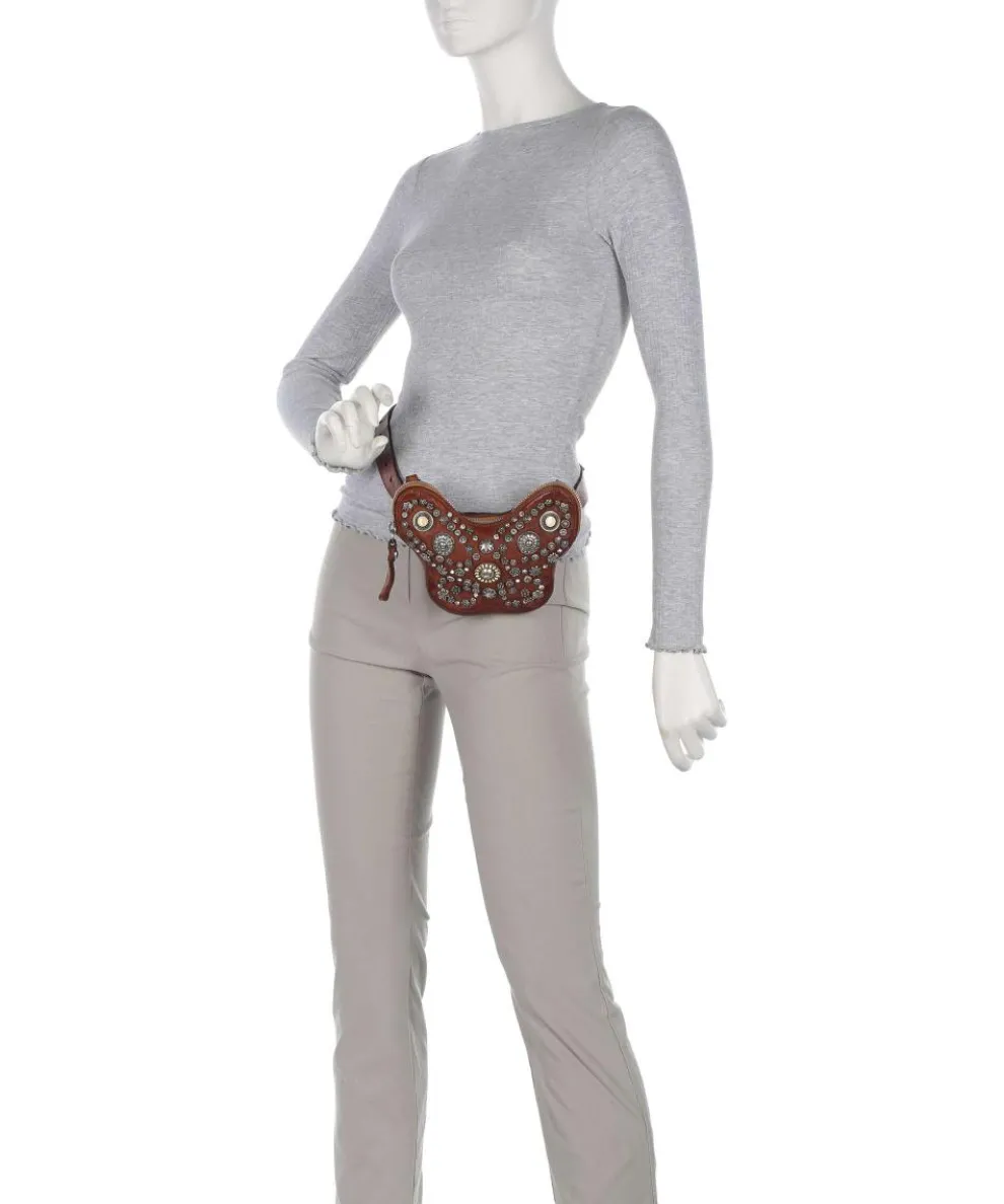 Crossbody bag cow leather cognac