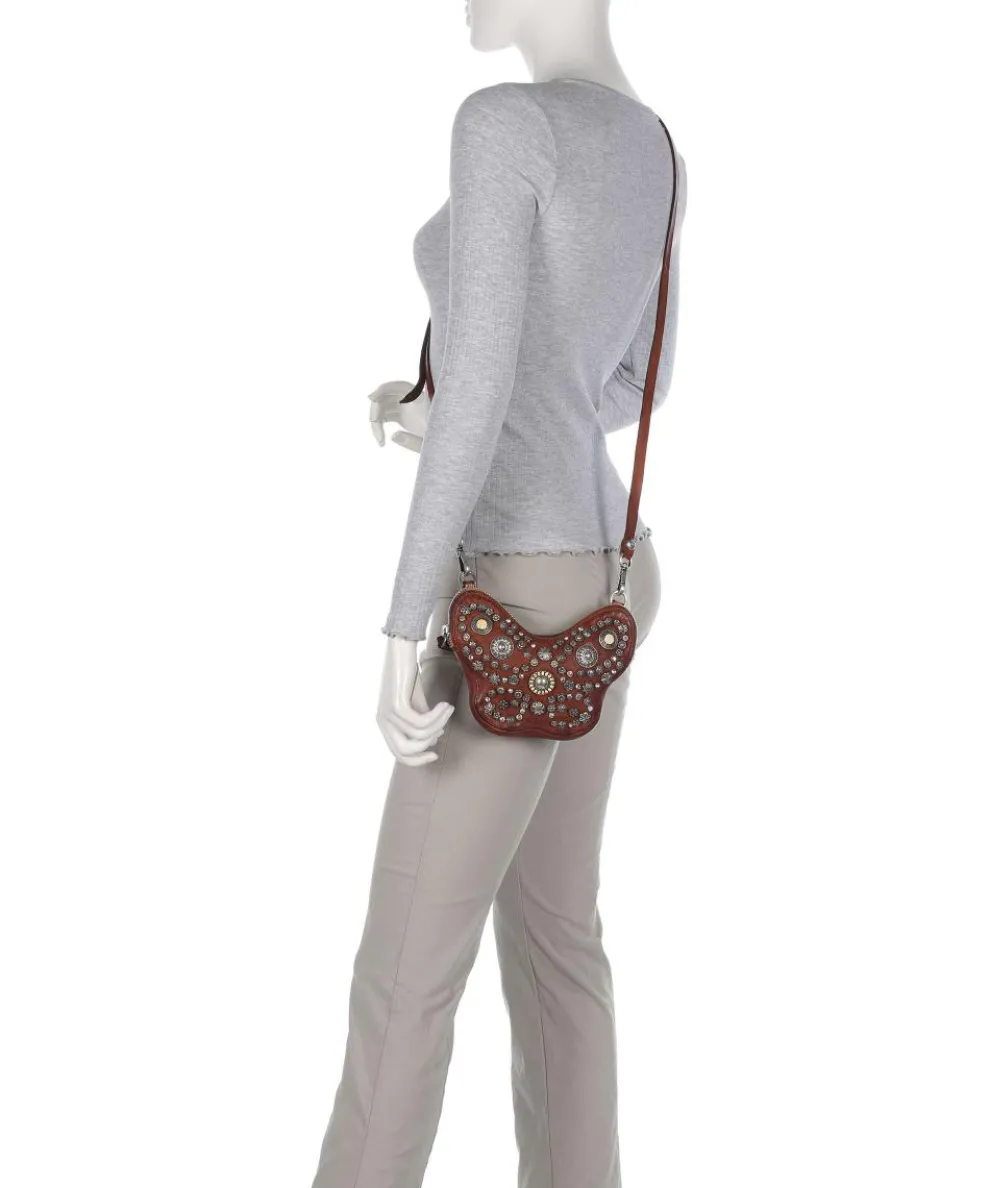 Crossbody bag cow leather cognac