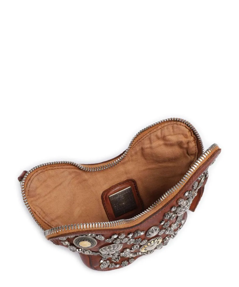 Crossbody bag cow leather cognac