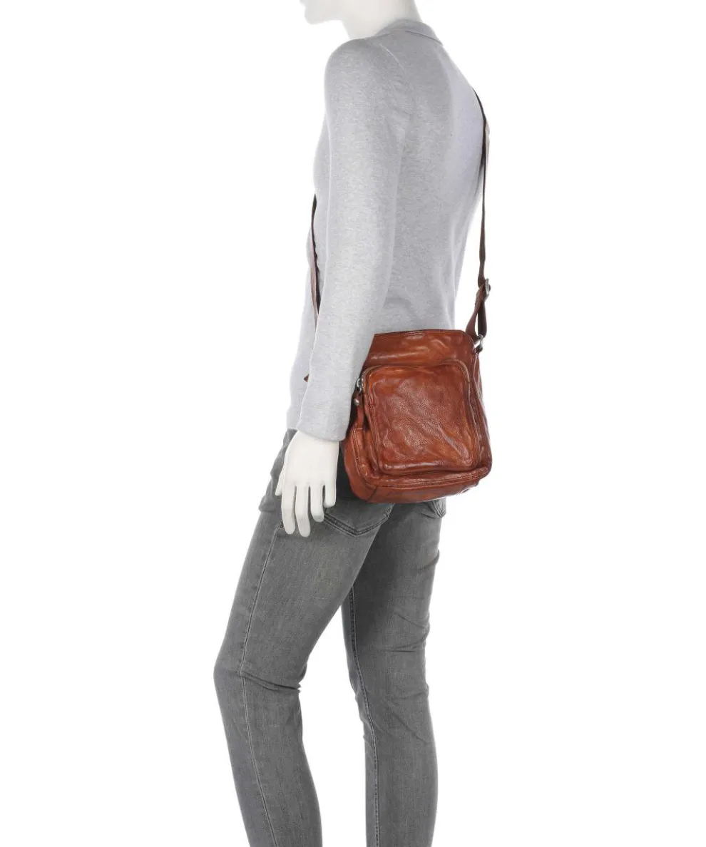 Crossbody bag cow leather cognac