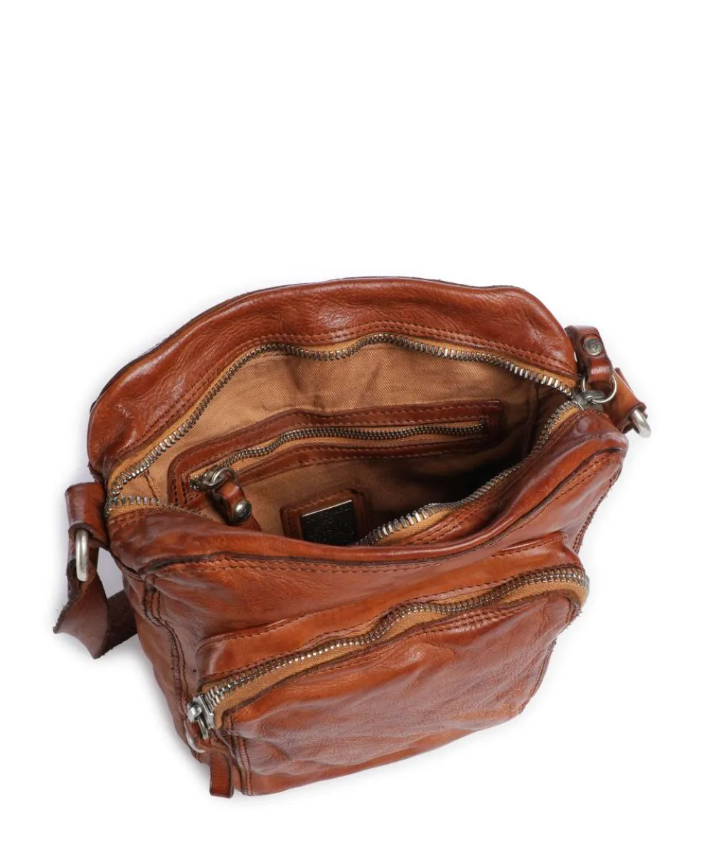 Crossbody bag cow leather cognac