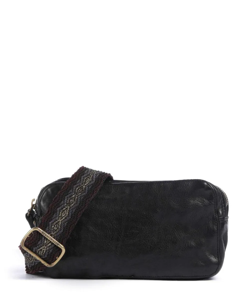 Crossbody bag cow leather black