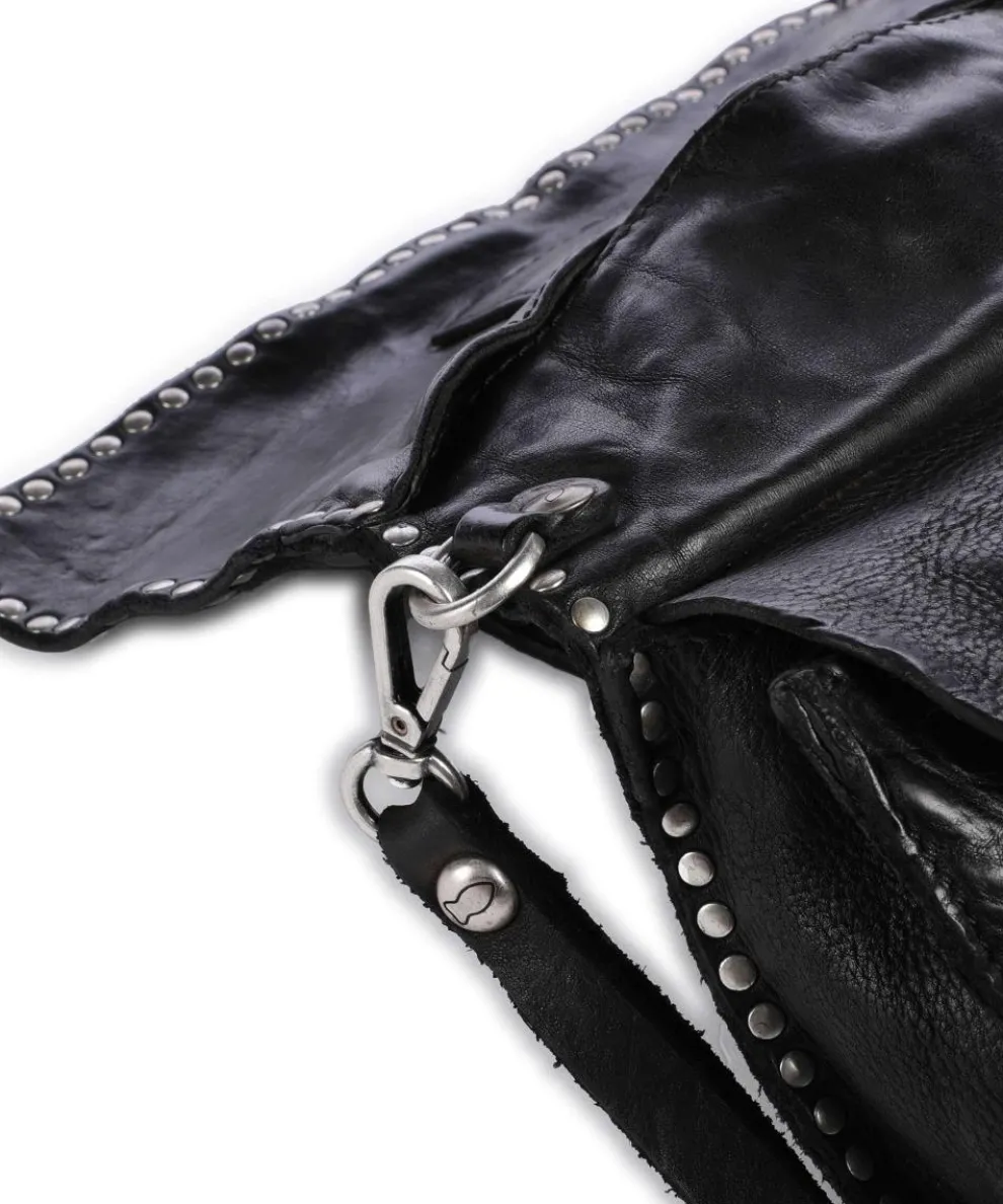 Crossbody bag cow leather black