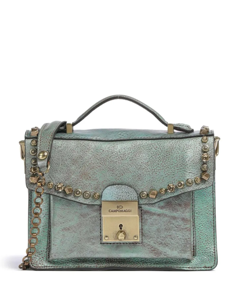 Crossbody bag cow leather green