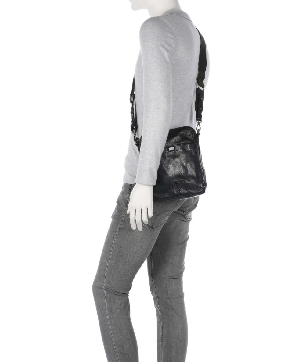 Crossbody bag cow leather black