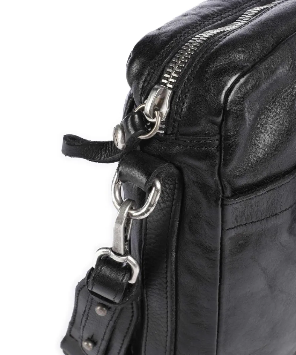 Crossbody bag cow leather black