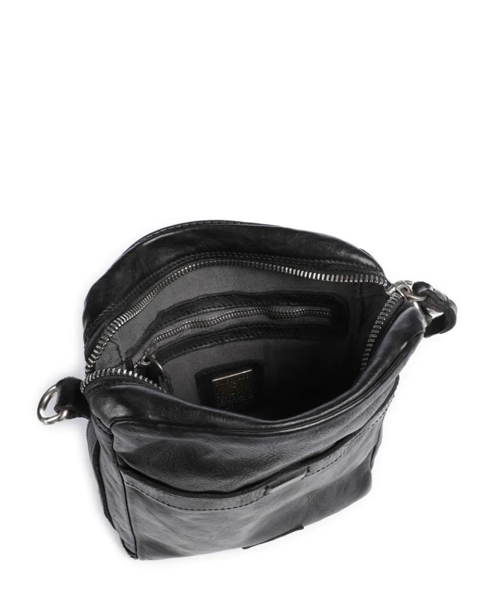 Crossbody bag cow leather black