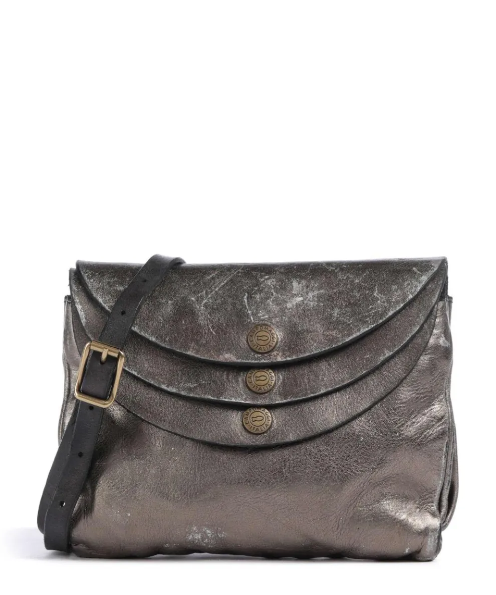 Crossbody bag cow leather grey