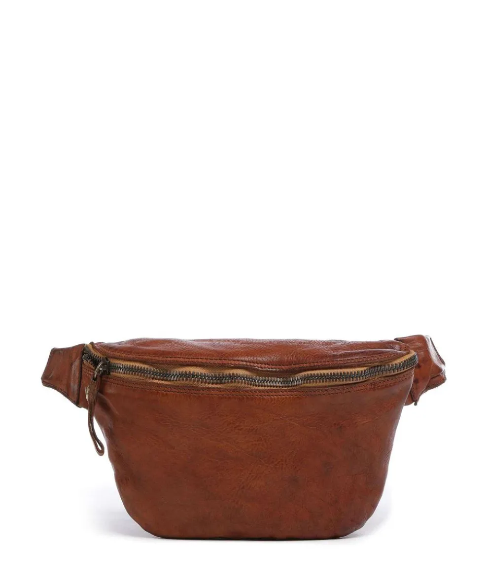 Crossbody bag fine grain cow leather cognac